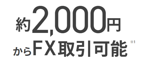 GMO外貨は1,000通貨から取引できる