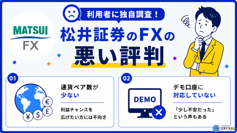 松井証券のFXの悪いう評判を独自調査